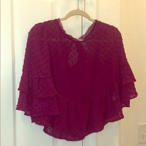 Xhilaration Burgandy Blouse.